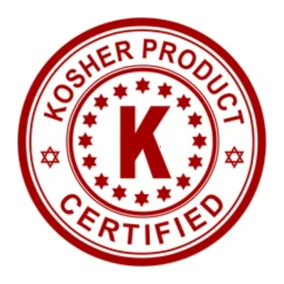 Fake seal: red &ldquo;Kosher Product Certified&rdquo; stamp with a K